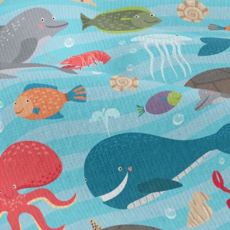 Cute Sea Creatures Modern Jersey