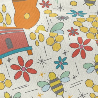 Hexagonal Hive Bees Modern Jersey