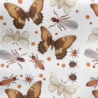 Butterfly Moth Bee Jersey Backed Fleece