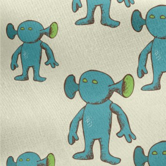 Strange Alien Shape Jersey Backed Fleece