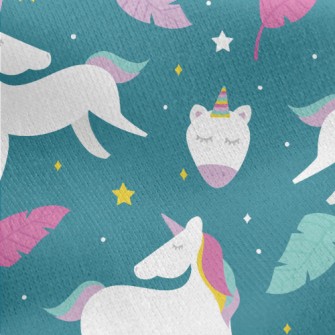 Fantasy Beautiful Unicorn Jersey Backed Fleece