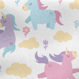 Elegant Three-color Unicorn Jersey Backed Fleece