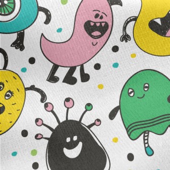 Aliens With Deformed Lines Jersey Backed Fleece