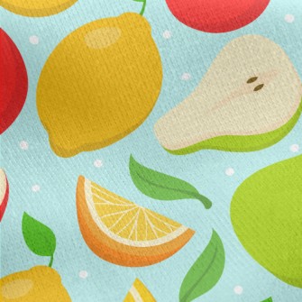 Colorful Fruits Jersey Backed Fleece