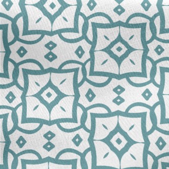 Geometric Square Damask Jersey Backed Fleece