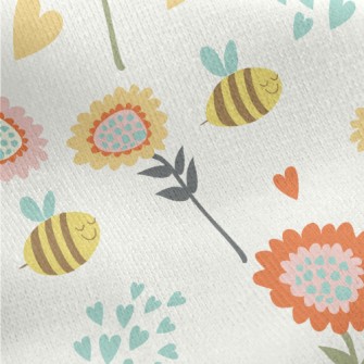 Garden Flying Bee Jersey Backed Fleece