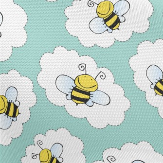 Hardworking Bees In The Clouds Pongee