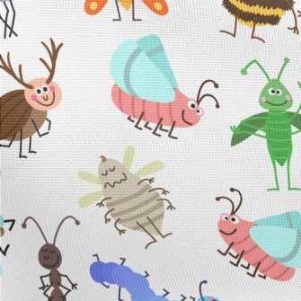 Lively Smiling Insect Kingdom Pongee