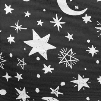 Doodle Stars Moon Pongee