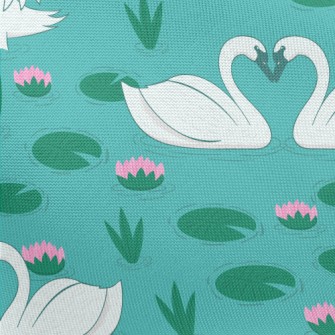 Love Swan Couple Pongee