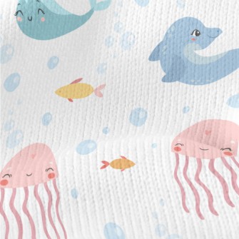 Cute Whale Dolphin Jellyfish Stretch Jersey