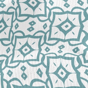 Geometric Square Damask Stretch Jersey