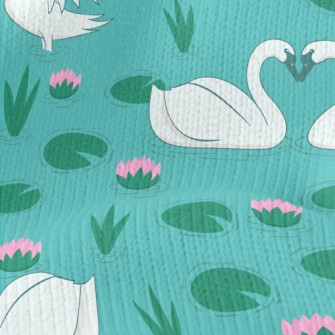 Love Swan Couple Stretch Jersey