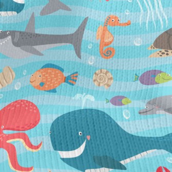 Cute Sea Creatures Stretch Jersey