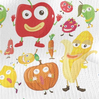 Funny Fruits And Vegetables Wi Stretch Jersey