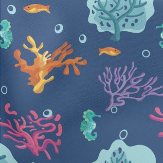 Mysterious Colorful Coral Lightweight Cotton Poplin