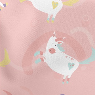 Running And Playing Unicorn Lightweight Cotton Poplin