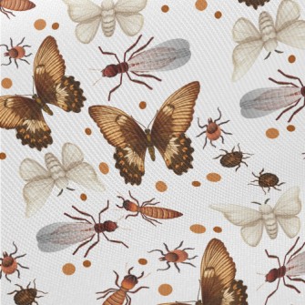 Butterfly Moth Bee Midweight Cotton Poplin