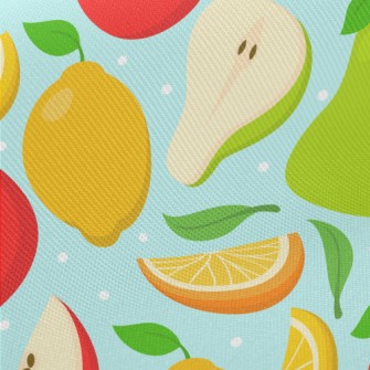 Colorful Fruits Midweight Cotton Poplin