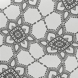 Retro Totem Flower Midweight Cotton Poplin