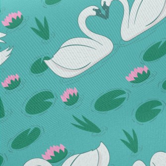 Love Swan Couple Midweight Cotton Poplin