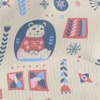 Snowflakes And Cute Polar Bear Stretch Jersey