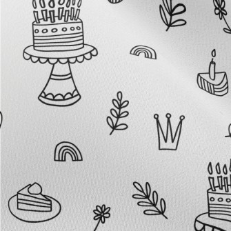 Simple Line Birthday Celebrati Chiffon