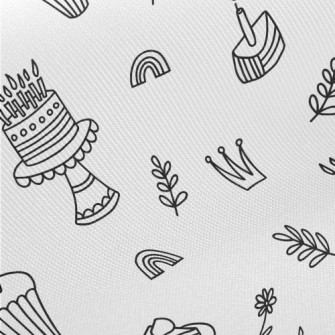 Simple Line Birthday Celebrati Twill