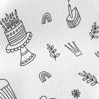 Simple Line Birthday Celebrati Standard Corduroy