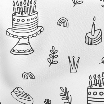 Simple Line Birthday Celebrati Stretch Ponte