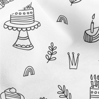 Simple Line Birthday Celebrati Micro Fleece