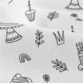 Simple Line Birthday Celebrati Modern Jersey