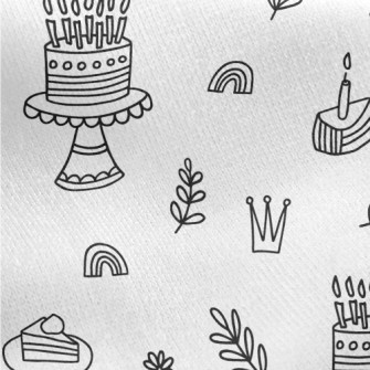 Simple Line Birthday Celebrati Jersey Backed Fleece