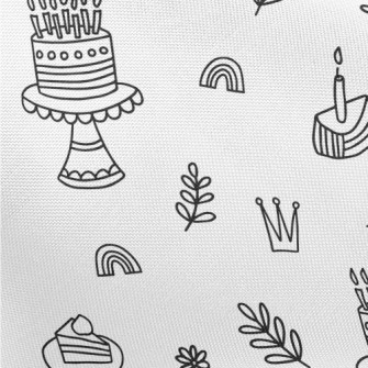 Simple Line Birthday Celebrati Pongee