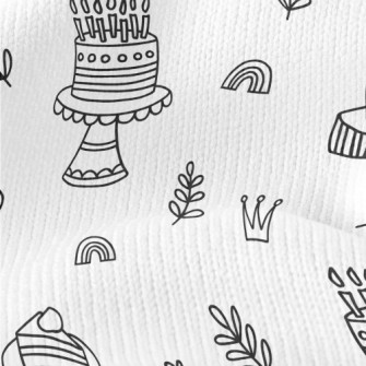 Simple Line Birthday Celebrati Stretch Jersey