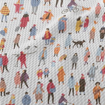 Autumn Colorful People Birdseye Piqué