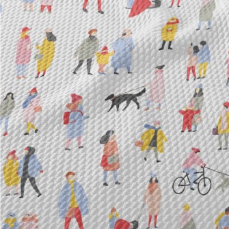 Various People In Autumn Birdseye Piqué