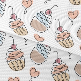 Colorful Doodle Cherry Cake Waterproof Oxford