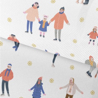 People Skating Together In Win Waterproof Oxford