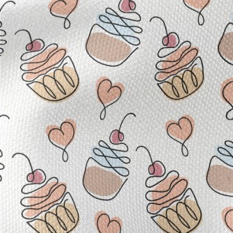 Colorful Doodle Cherry Cake Waterproof Canvas