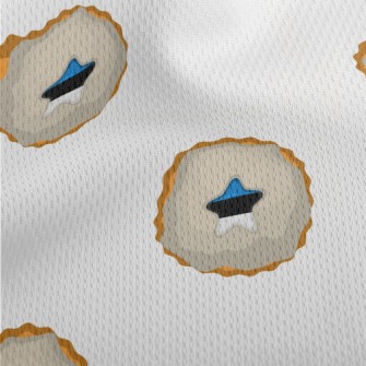 Estonian Flag Cookies Athletic Mesh Flat Back