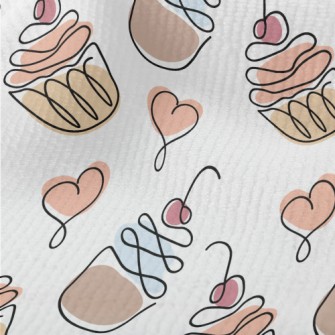 Colorful Doodle Cherry Cake Terry