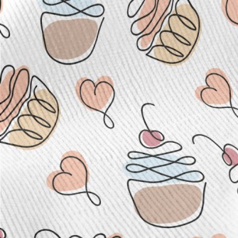 Colorful Doodle Cherry Cake Standard Corduroy