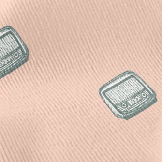 Small Hand-painted Retro Radio Standard Corduroy