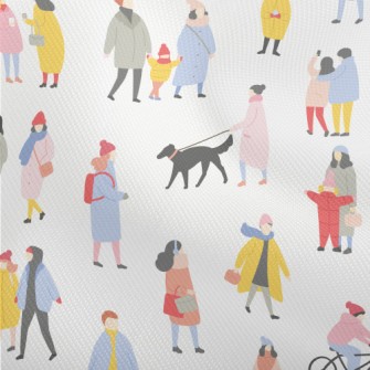 Various People In Autumn Dobby