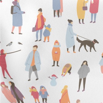 Autumn Colorful People Stretch Ponte