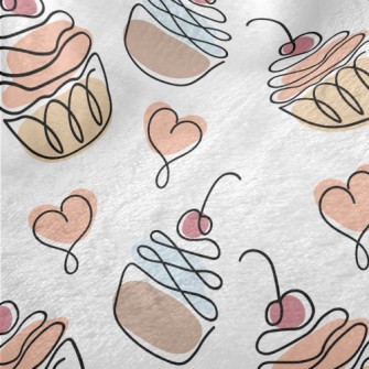 Colorful Doodle Cherry Cake Minky