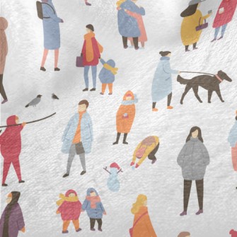 Autumn Colorful People Minky