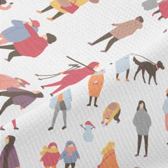 Autumn Colorful People Piqué