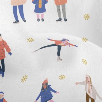 People Skating Together In Win Lightweight Performance Linen